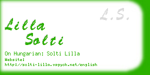 lilla solti business card